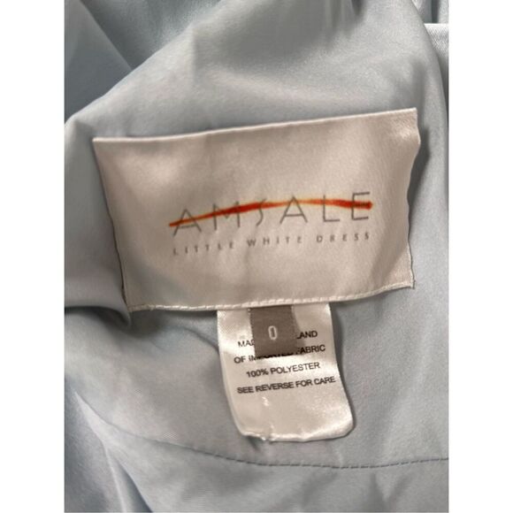 Amsale Womens Fluid Satin Draped One-Shoulder Cocktail Dress Jade Size 0 - Picture 8 of 8